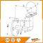 Yekalon A3081--A3084 stainless steel railing handrail fitting--wall base
