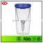 Customized 10 ounce Double layer Christmas plastic wine glass with lid