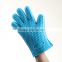 China supplier Wholesale Ready-made FDA food grade L size heat resistant silicone barbecue gloves