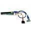 USB 3.0 PCI-E Express 1x to16x Extender Riser Board Card Adapter SATA Cable