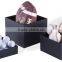 Black Acrylic Cube Riser Set of 3 Hollow Bottoms (DS-A-364)