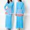 Beaded long sleeve chiffon two color young women muslim dress