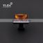 Honey Amber Oil Rubbed Bronze Square Interior Drawer Cabinet Glass Knobs