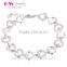 925 Sterling Silver Jewelry Bracelets Crystal Love Heart Charm Chain Bracelet New Fashion For Women