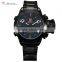 Shark LED Analog Digital Day Date Black Steel Mens Sports Quatrz Wrist Watch