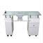 Movable Draft Fan Glass Manicure Table Nail Station Nail Bar Wholesale