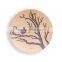 Modern Wall Clock "Bird", Large Wall Clock, Wooden Clock, Wood Decor White Bird Interior, plywood, handmade clock