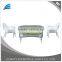 4PCSWhite and green cushions Sofa and Chair Set