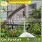 Fabric cushion rattan recliner patio swings