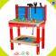 2017 wholesale kids wooden tool play set new design baby wooden tool play set cheap children wooden tool play set W03D044