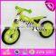 Best specification wooden bike for kids,Cute zebra design wooden balance bike,Promotional gift wooden bike for kid W16C124