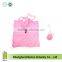 Fashion design for cute pink rabbit shape foldable tote bags animal reusage folding shopping bags