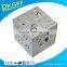 silver cube money bank box for coins