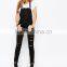 2015 China factory OEM ODM fashionable customized Skinny Fit Overall Jumpsuit With Distressing