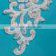 New embroidery wedding applique flowers beaded hand work design