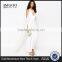 New Arrival Bridal Jumpsuit With Detachable Cape Deep V Neck Maxi Dress White Elegant Slip Dress