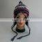 Colorful PomPom Knitted Beanie With Earmuffs