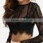Runwaylover 122 Ladies Sexy 2017 Fashion Lace Transparent Crop Tops
