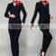 Juqian ODM/OEM Formal airline stewardess uniform black air hostess uniform for air hostess costume