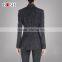 Custom Gery Fashion Blazer Of Ladies Two Button Mandarin Collar Suit