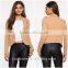 Latest Notched Collar Asymmetric Zip Woman Jacket Fashion Women Coats