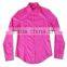 100% Cotton Design China Made Popular Ladies Pink Color Dress Shirt