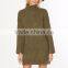 2017 New Design Turtle Neck Girls Sweater Dress