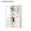 2 tier cardboard storage locker metal furniture/combination storage cabinet glass door