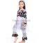 2015 Wholesale boutique Girl Clothes Ruffle pants flower pattern kids outfit