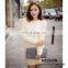 Woman clothing fashion knitted sweat suit tight pullover and skirt