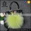 Car cell phone keychain pendant Charm ball handbag pom pom keyring