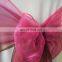 100% Polyeste Colorful Organza Banquet Chair Sash Cover for Wedding Decoration