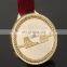 Metal gold plated medal with 3D edge