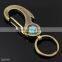 Antique Brass Carabiner Keychain with Compass and Bottle Opener Feature Key Chain