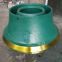 Ore Mining wear resistance high manganese steel crusher parts bowl liner suit  metso