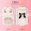 Elegant Pet dog Bow-tied white plush coat small puppy Overcoat