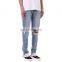 DiZNEW Hot Wholesale Custom Distressed Blue Jeans pants models for men