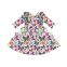 Autumn Boutique Quality Kids Clothes Plants Printing Girls Long-sleeved Autumn Dress