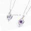 2019 New Women Necklace Clear Zircon Heart Locket Pendant Necklace Fashion 925 Sterling Silver Choker Necklace Wholesales