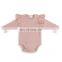Warm and comfortable pink ruffled long-sleeved Bodysuit Baby Girl
