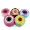 Wholesale colorful cotton long section dyed cotton thread rainbow crochet thread gradient knitting 100% cotton yarn 1000 meters