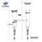 adjustable height aluminium alloy crutch folding cane