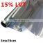 15% 30% 3mx76cm LVT Car Auto Window Glass Tint Film Tinting Roll Silver Mirror for Car/Camper/Vans/Boats/Conservatories Houses