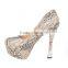 snake skin ladies high heel sexy shoes