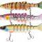 Hot sale lure fish 12cm 24g  dip material 8 section bait sea fishing lure simulation bait