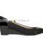 ladies fancy new style suede round toe with metal D ring wedge heel sandals shoes office footwear for women (LAJWG0046)