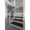 Designer straight stairs central spine stairs with middle stringer