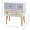 White 4 drawers Modern Night Stand Table