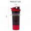 Sports style plastic protein shake water bottle with leak proof filter customize shaker bottles