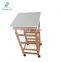 Wood Kitchen Storage Cart Rack with Drawer Shelves Wine rack